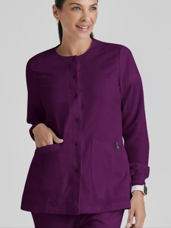 Grey's Anatomy Tops - Grey's Anatomy by Barco Classic Women's Jamie 4-Pocket Snap-Front Scrub Jacket S
